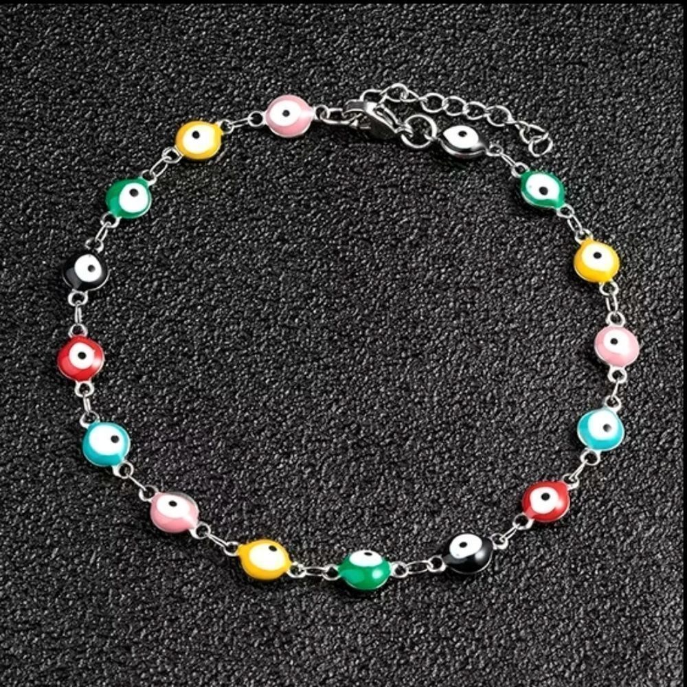Evil Eye Anklet/Bracelet - Stainless Steel